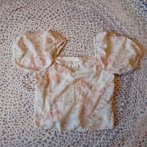 Floral Puff Sleeve Blouse